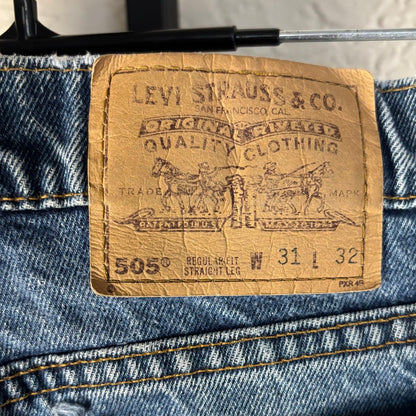 Vintage Levis 505 Orange Tab 31x32 Staight Fit Regular Mens Jeans