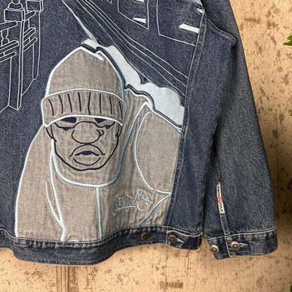 CRAZY South Pole Big Logo Embroidered NWT Y2K XL Jean Jacket