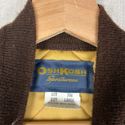 Vintage OshKosh B'Gosh 1960s Large Brown Quilted Jacket