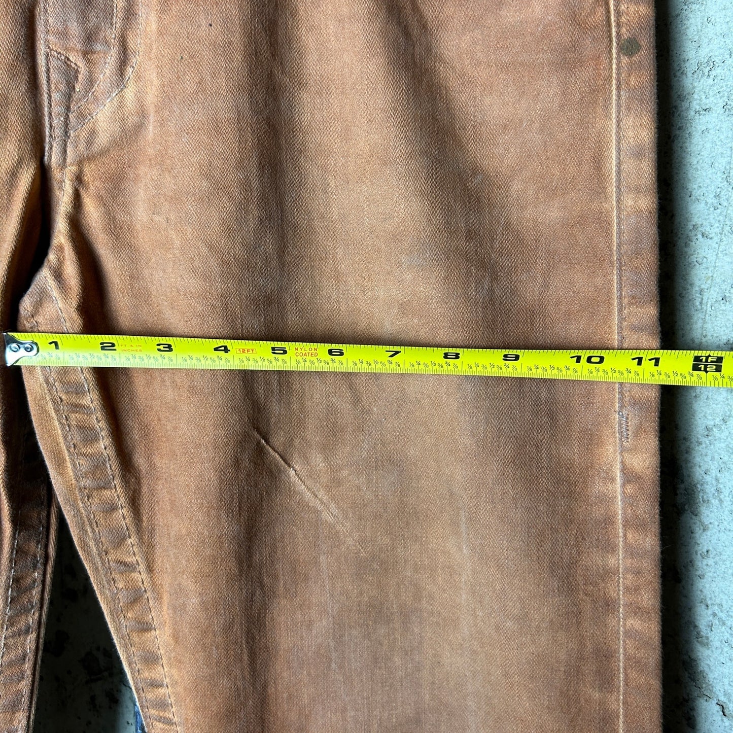 True Religion Vintage Rusty Orange Ricky Straight Fit Cotton 36" Y2K Jeans