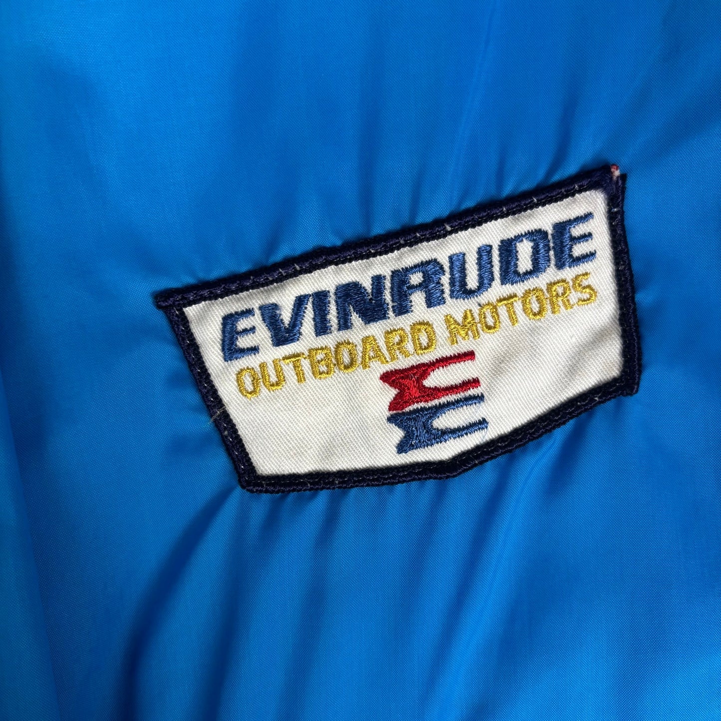 Vintage Evinrude Outboard Motors Louisville Racing Striped Windbreaker Large