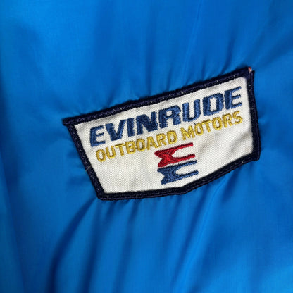 Vintage Evinrude Outboard Motors Louisville Racing Striped Windbreaker Large