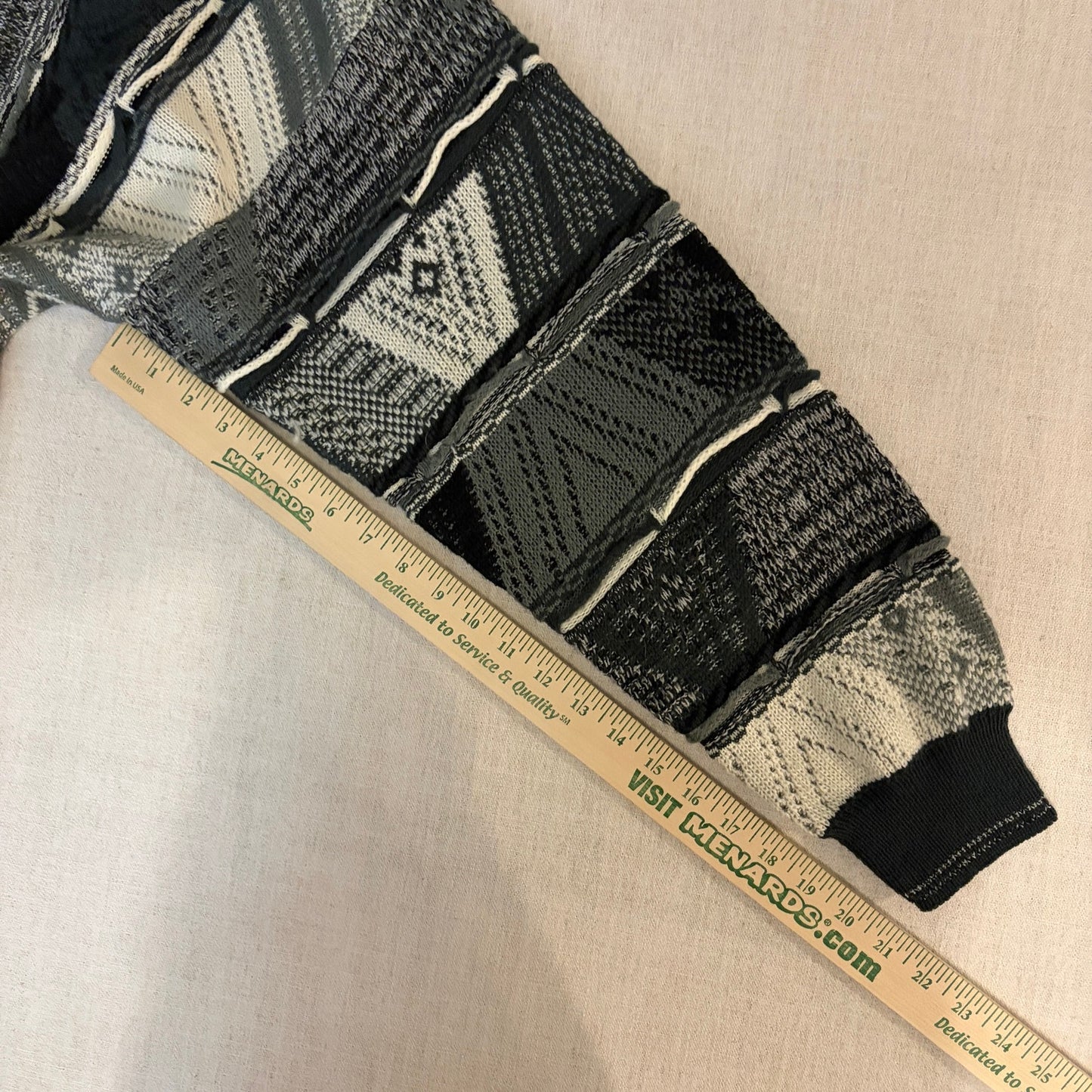 Vintage Coogi Style 3D Knit Le Tigre 90s Rap XL Sweater