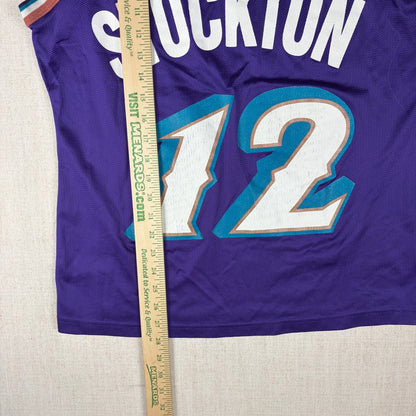 John Stockton Vintage Utah Jazz Champion 90s Size 40 Jersey