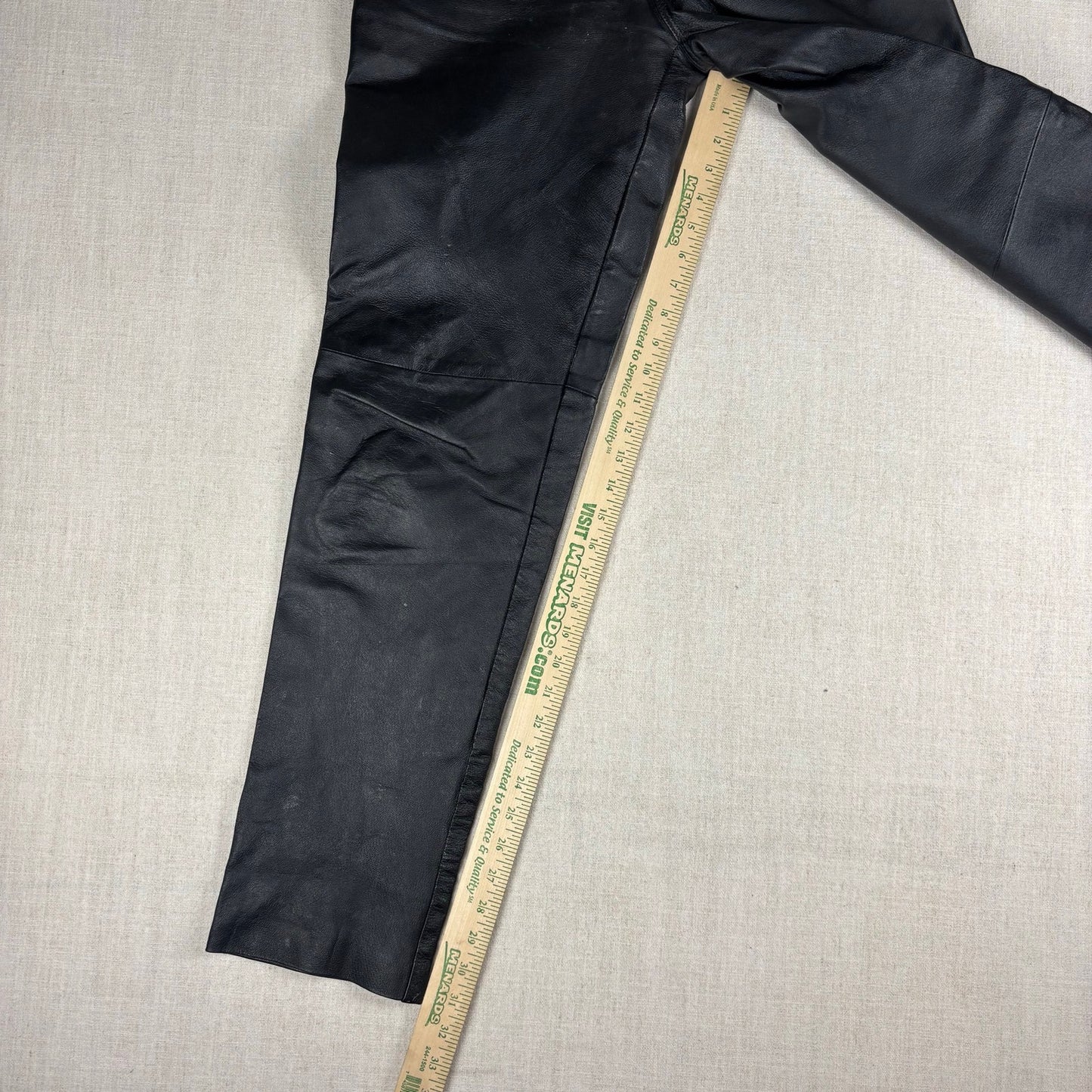 Vintage Leather Pants Intro Sz 30 Lined Biker Black
