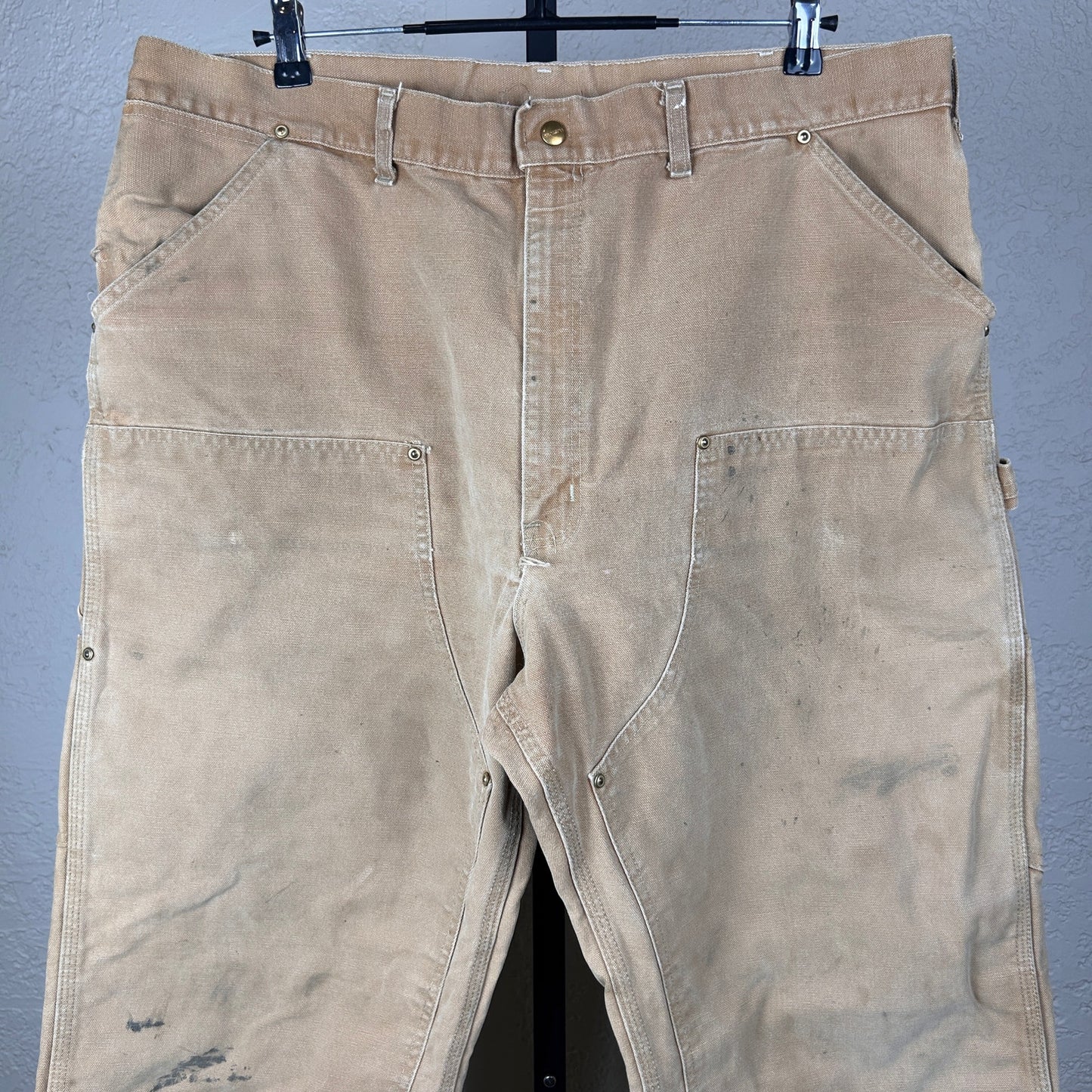 Carhartt 1980s Double Knee Duck Canvas USA Made Workwear 38" Carpenter Pants