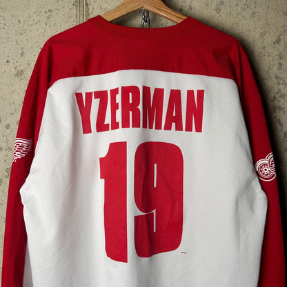 Detroit Red Wings NHL Steve Yzerman Vintage Off The Bench XL Jersey