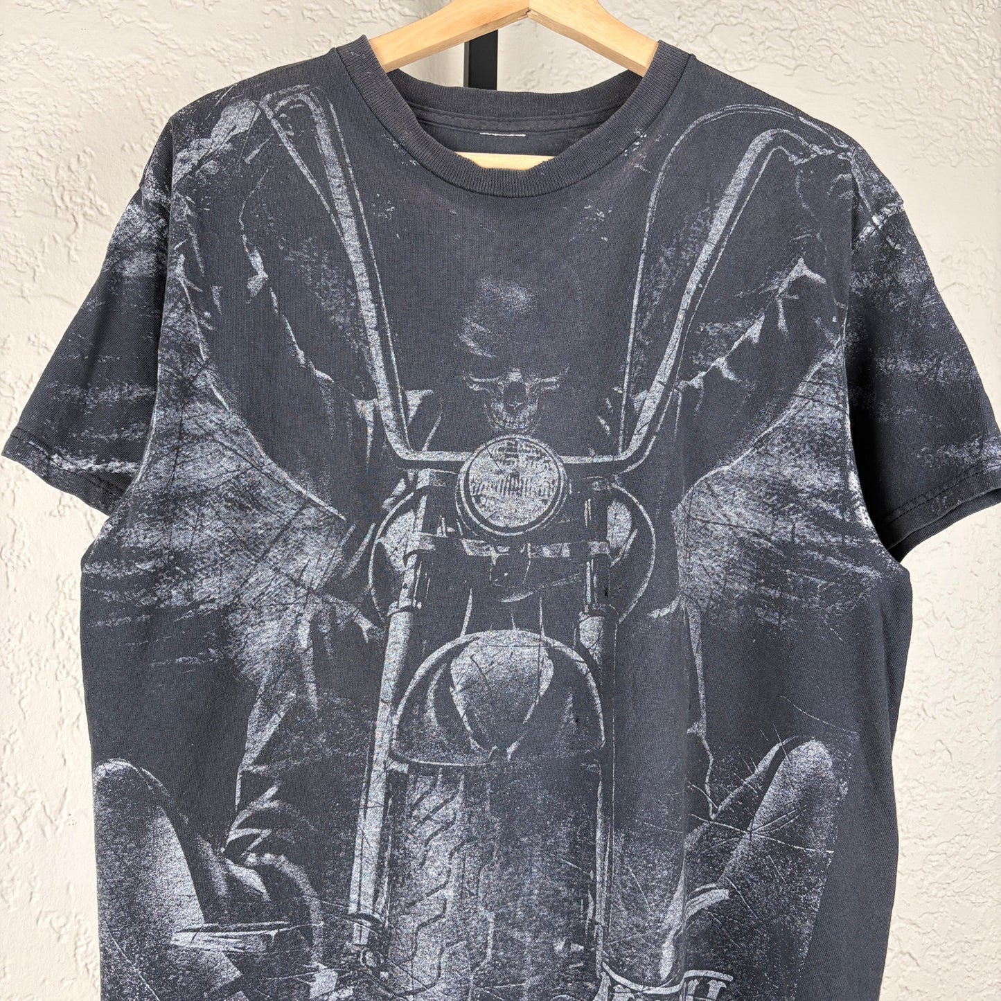 Miami Ink Y2K Ghost Rider AOP Biker Tattoo Medium Tee