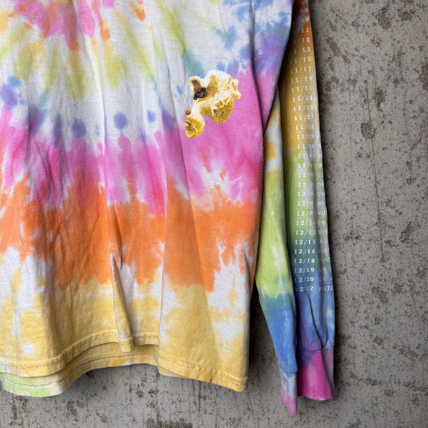 Astroworld Travis Scott Tie Dye 2018 Album Tour Large Longsleeve Shirt