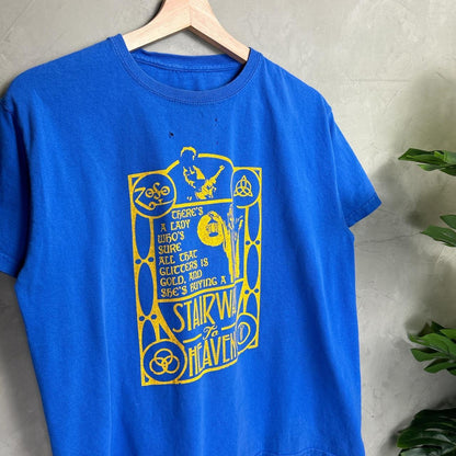 Led Zeppelin 00s Stairway to Heaven Distressed Small Boxy Shirt
