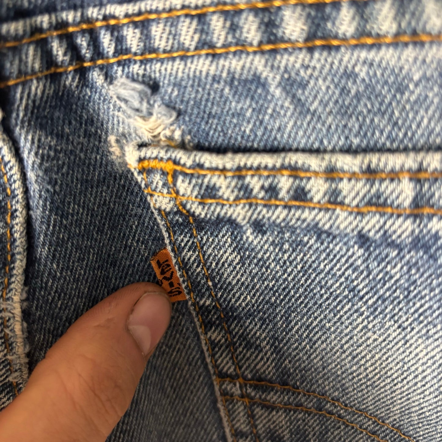 Vintage Levis 505 Orange Tab 31x32 Staight Fit Regular Mens Jeans