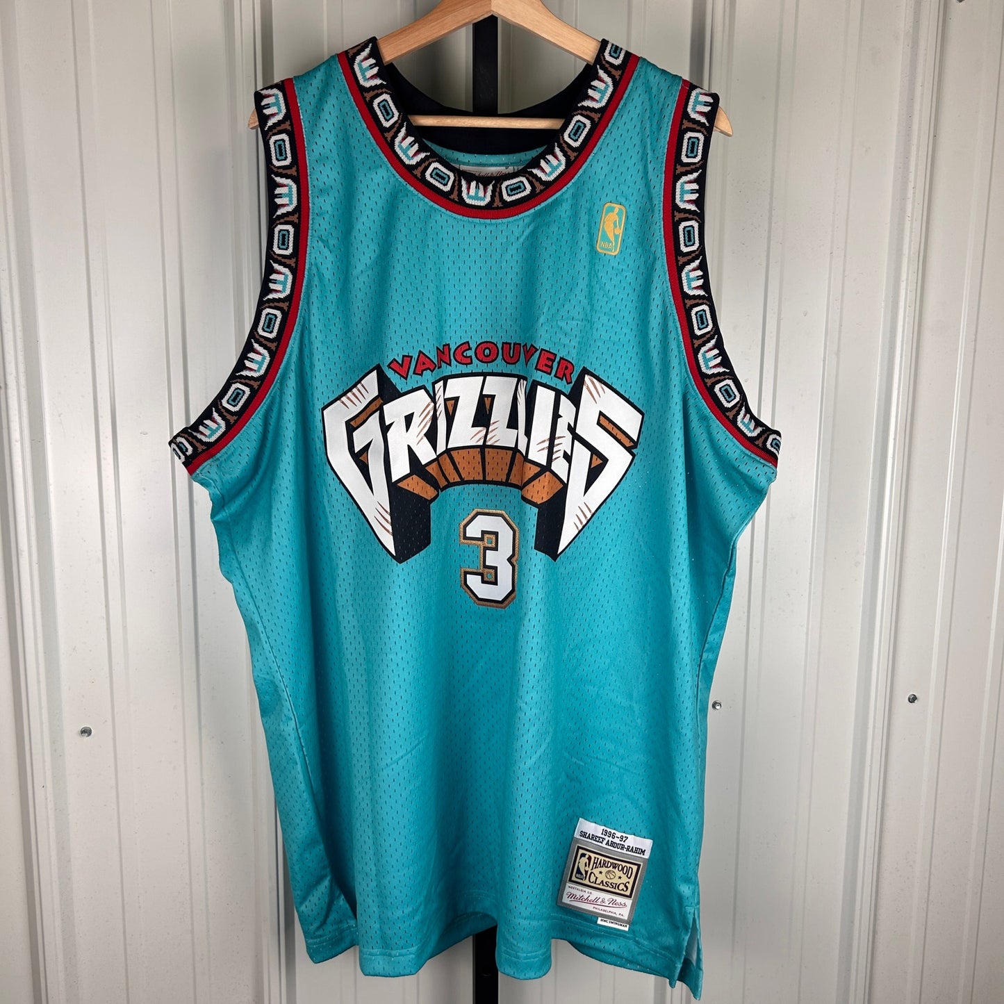 Vancouver Grizzlies NWT 96-97 Shareef Abdur-Rahim Mitchell And Ness 3XL Jersey