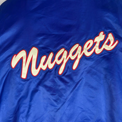 Vintage Denver Nuggets Starter Satin Embroidered NBA Bomber Jacket XXL