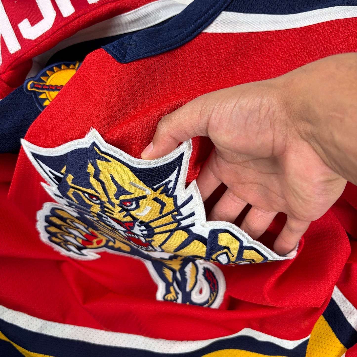 John Vanbiesbrouck Vintage Sewn CCM Hockey Jersey Florida Panthers XL