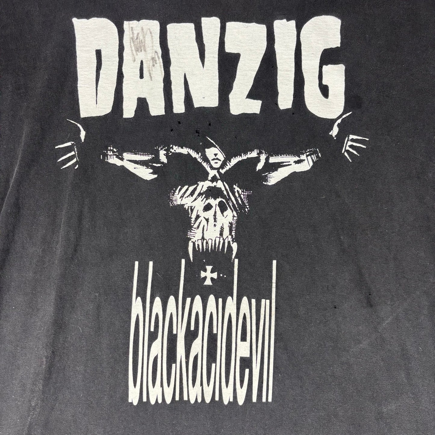Vintage Glenn Danzig Autographed Blackacidevil Distressed Metal Band Tee XL