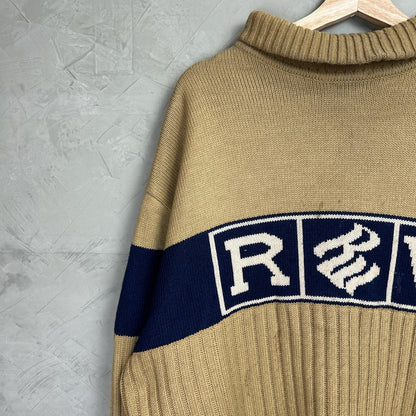 Roca Wear Y2K Ribbed Knit Turtleneck Sweater XL