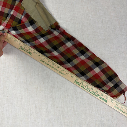 True Vintage Loop Collar 1930s/ 40s Thrashed Plaid Medium Flannel