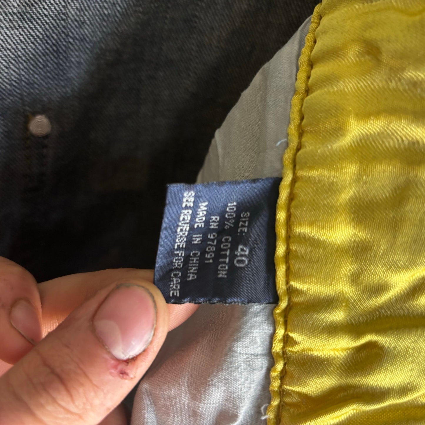 Ed Hardy Style Satin in the Hood Y2K Brand Baggy Embroidered Sz 40 Jeans