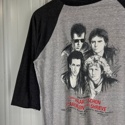 RARE 1983 HSAS Hagar Schon Aaronson Shrieve World Premiere Medium Raglan Shirt