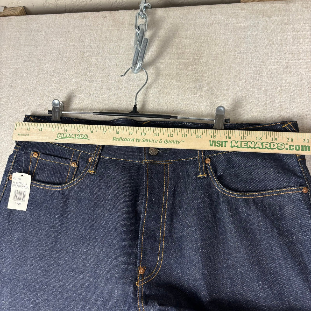 Evisu Heritage NWT Umi Yama Embroidered Y2K Sz 38 Jeans