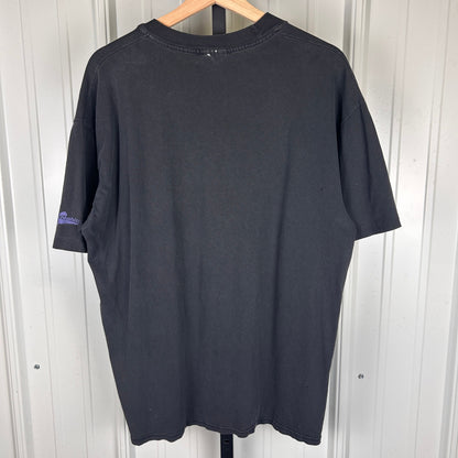 Superman DC Comics 1995 Distressed Graphitti Large T Shirt