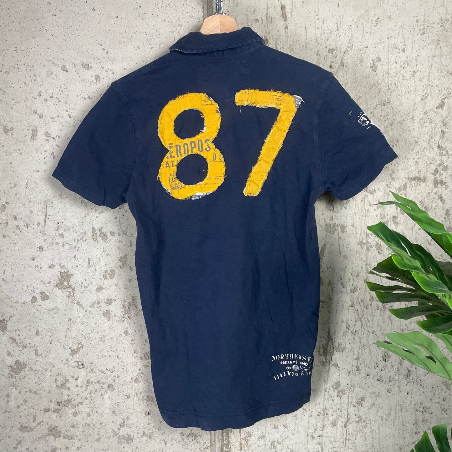 Aeropostale Vintage Rugby Polo #9 Small Y2K Button Shirt