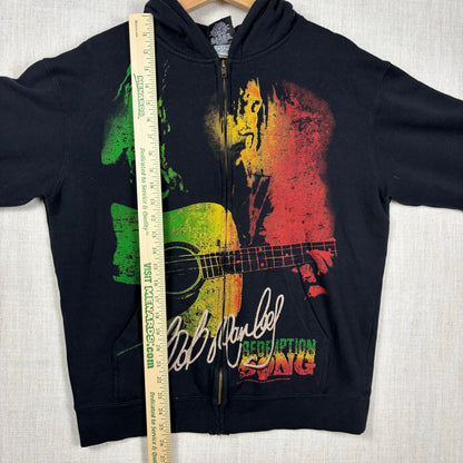 Bob Marley Zion Redemption Song 2009 Large Zip Up Hoodie