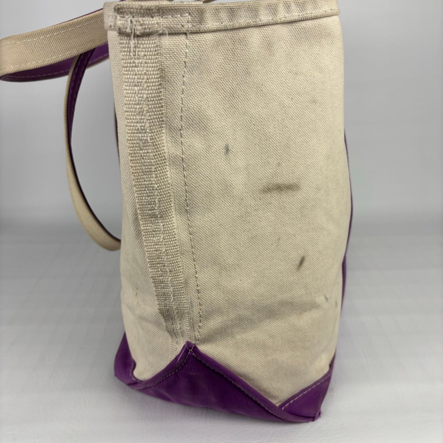Vintage LL Bean "Nana" Purple Boat and Tote Sz Large Made in USA Cotton Bag