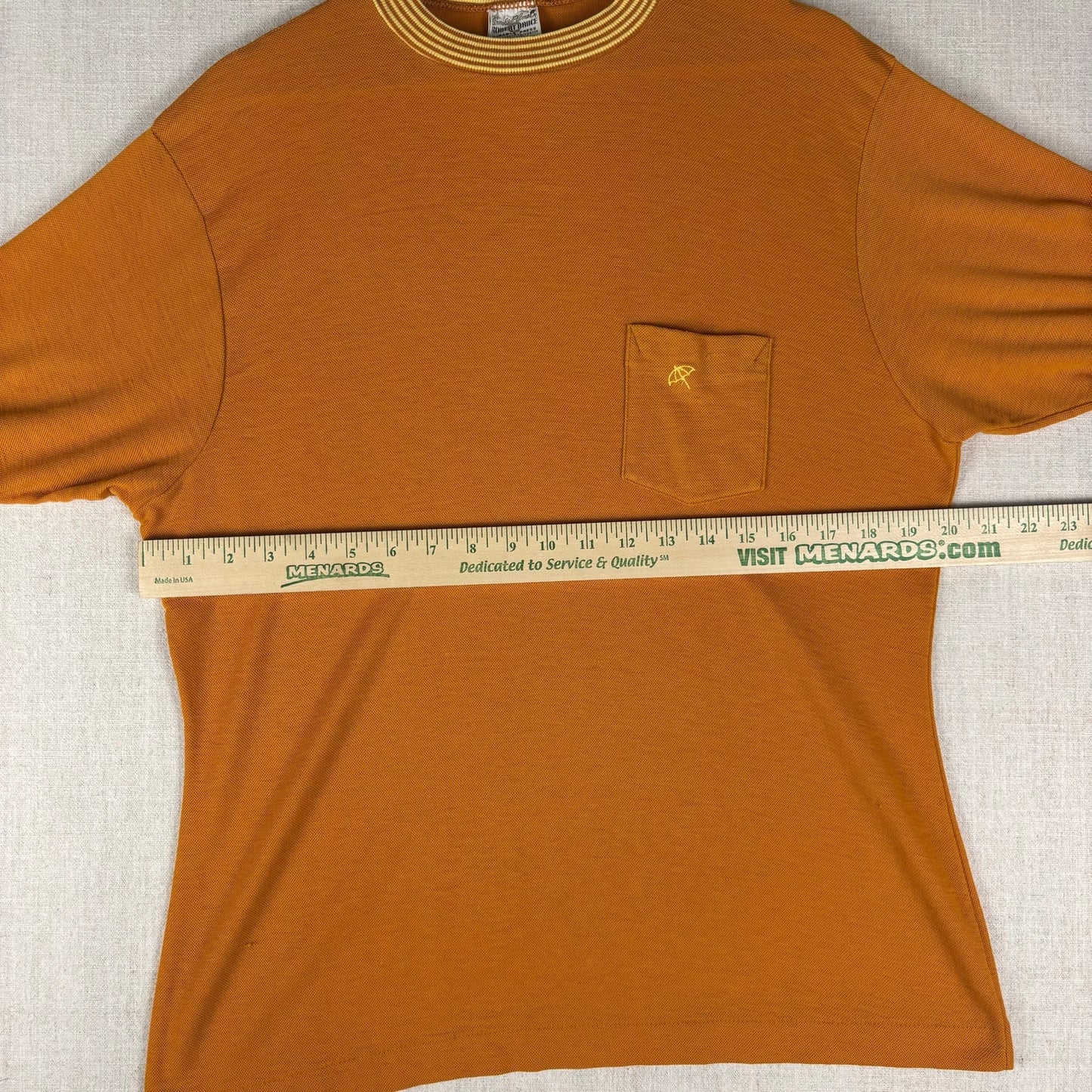 Vintage Arnold Palmer Robert Bruce 1960s Shirt Golf Ringer Striped Mock Neck SzL