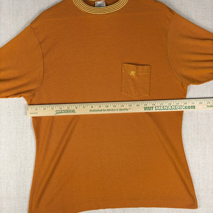 Vintage Arnold Palmer Robert Bruce 1960s Shirt Golf Ringer Striped Mock Neck SzL
