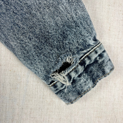 Vintage Levis 80s 70507 0227 USA Made Acid Wash Denim Medium Trucker Jacket