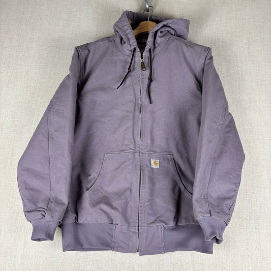 Carhartt Lavender Purple Real Tree Quilted Lined Hooded Jacket Womens Medium