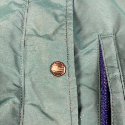Vintage LL Bean Penobscot Parka Womens Goose Down Nylon Teal Medium Jacket
