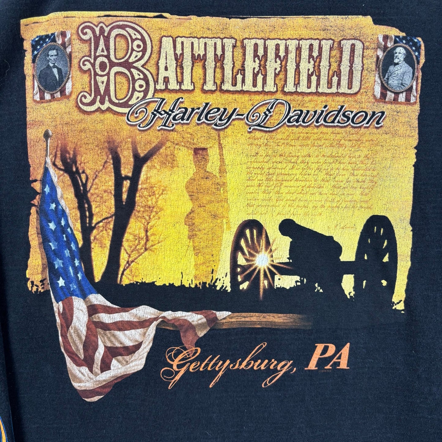 Harley Davidson Long Sleeve Print 2008 Black Tee