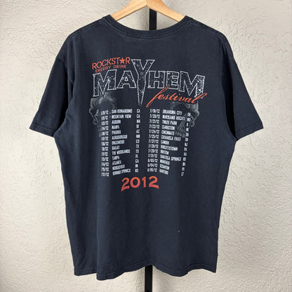 Rockstar Energy 2012 Mayhem Festival Slipknot Slayer Grunge Metal Large Band Tee