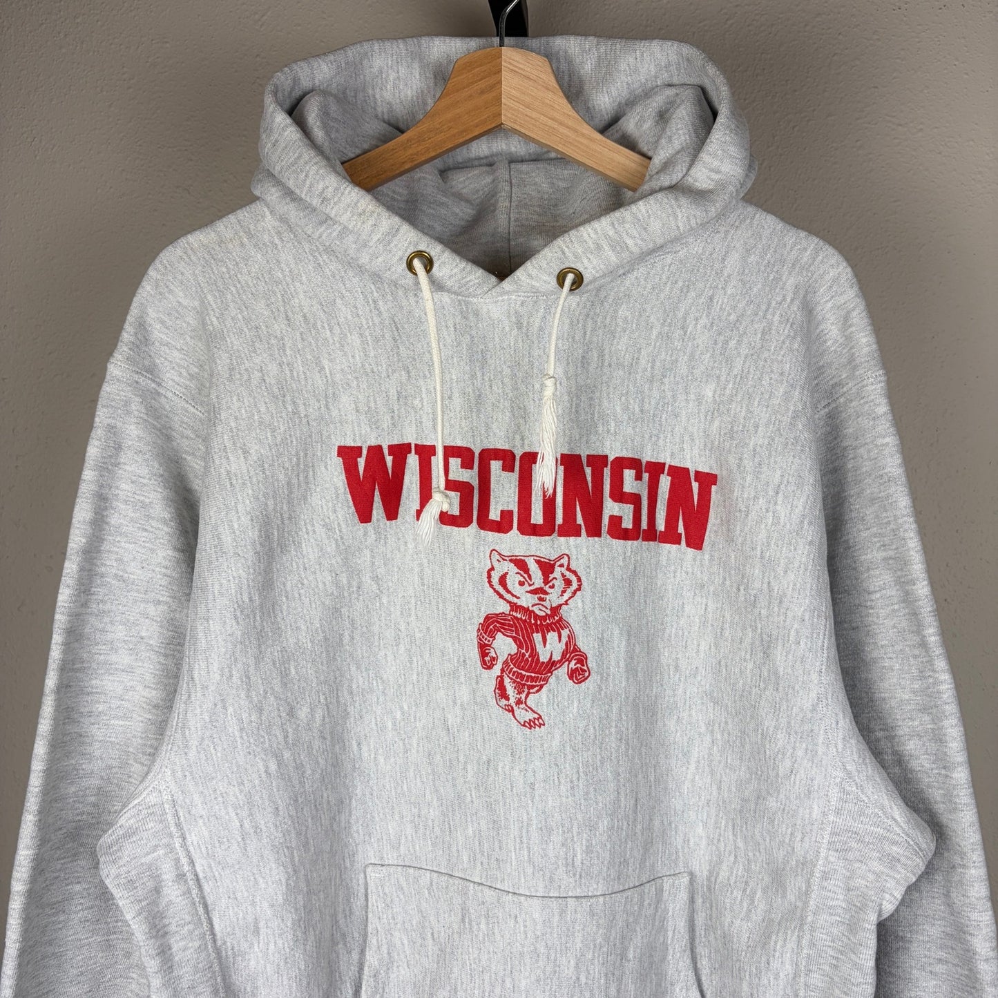 Vintage Champion Reverse Weave 90s Hoodie Wisconsin Badgers XL