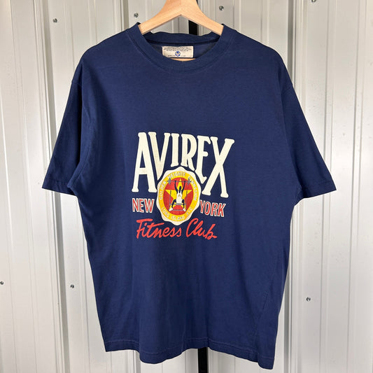 Avirex New York Fitness Club Vintage Gym Streetwear Large Flight Shirt