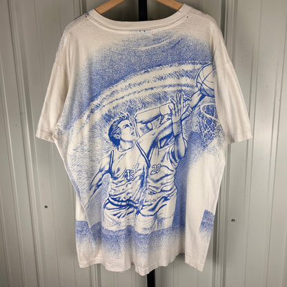 Georgetown Hoyas Vintage AOP NCAA Basketball Graphic XXL Shirt