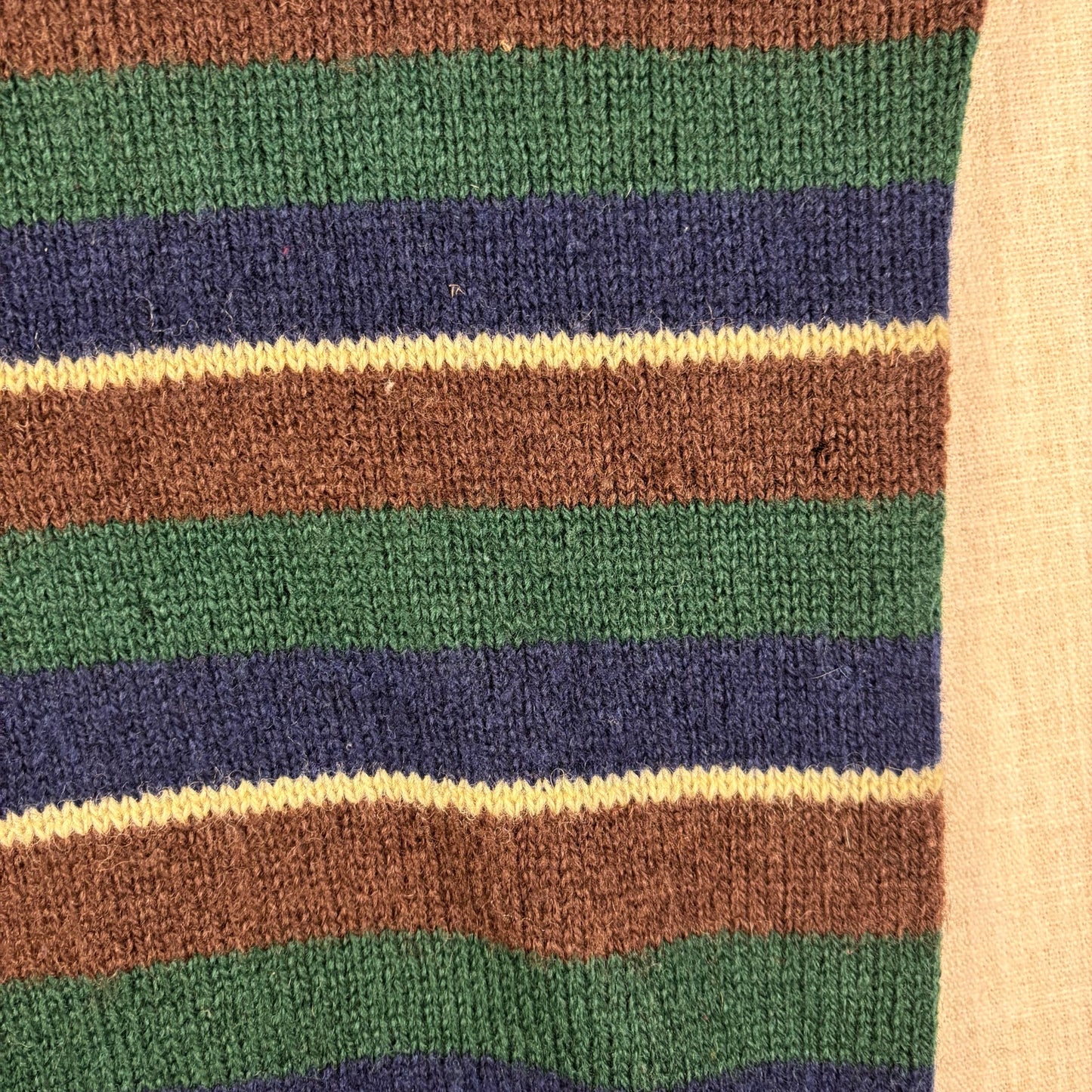 Vintage Lord Jeff Shetland Wool Striped Knit Medium Sweater