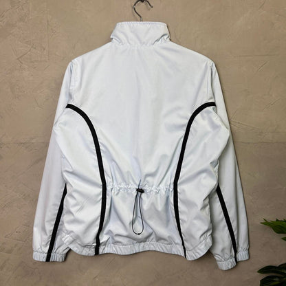 Nike Silver Tag Y2K 2000s Spell Out Small Windbreaker Zip Up