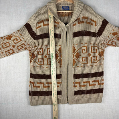 Vintage Pendleton Big Lebowski Westerly 1970s Original Cardigan Sweater Large