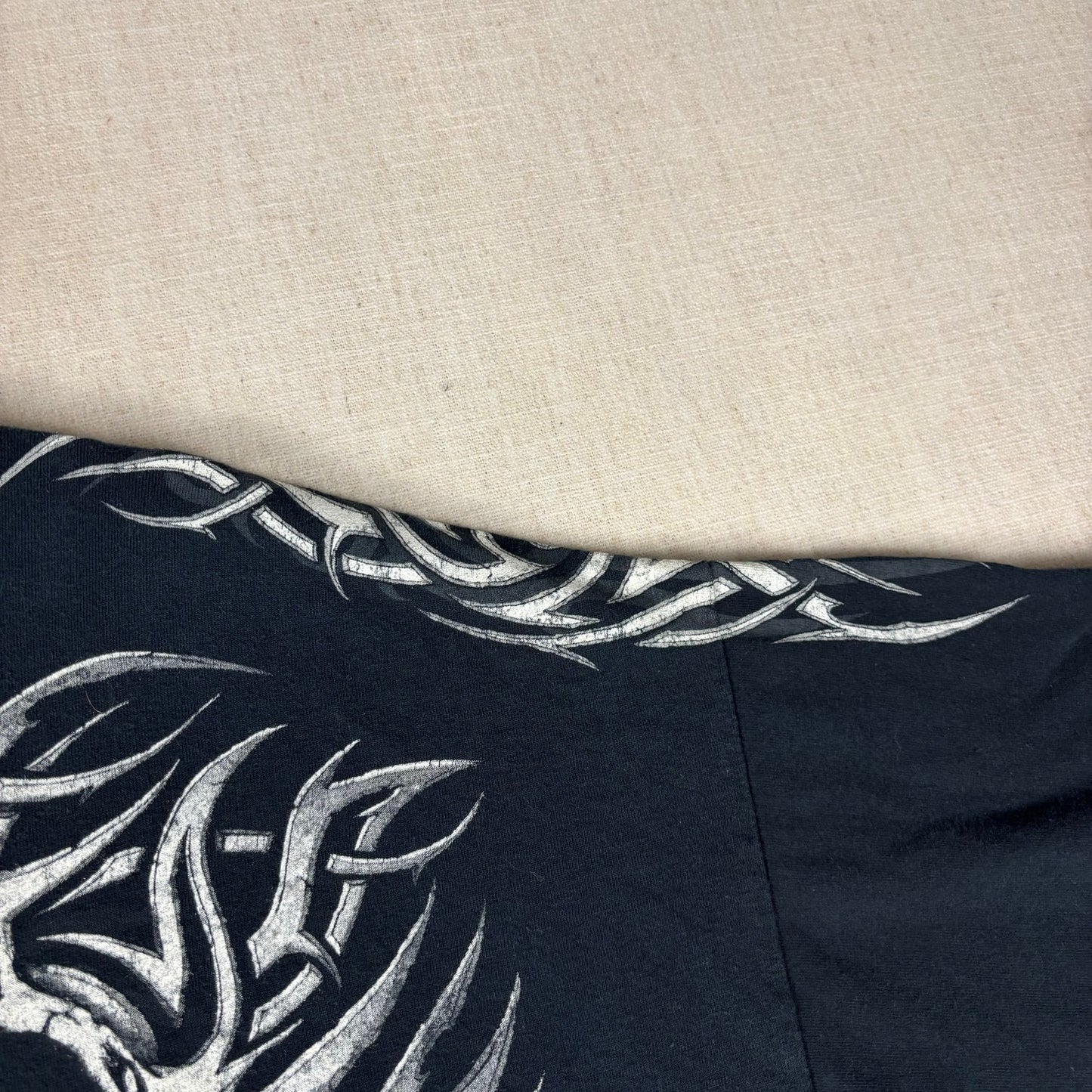 Tribal Y2K Screaming Skulls Cyber Emo XXL Baggy Shirt