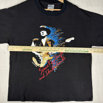 Vintage Stevie Ray Vaughn Double Trouble 1990 In Step Tour XL Band Tee