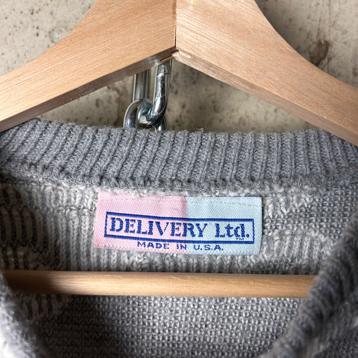 Delivery Ltd. Made in USA AOP Teddy Bear Large 80s Knit Sweater