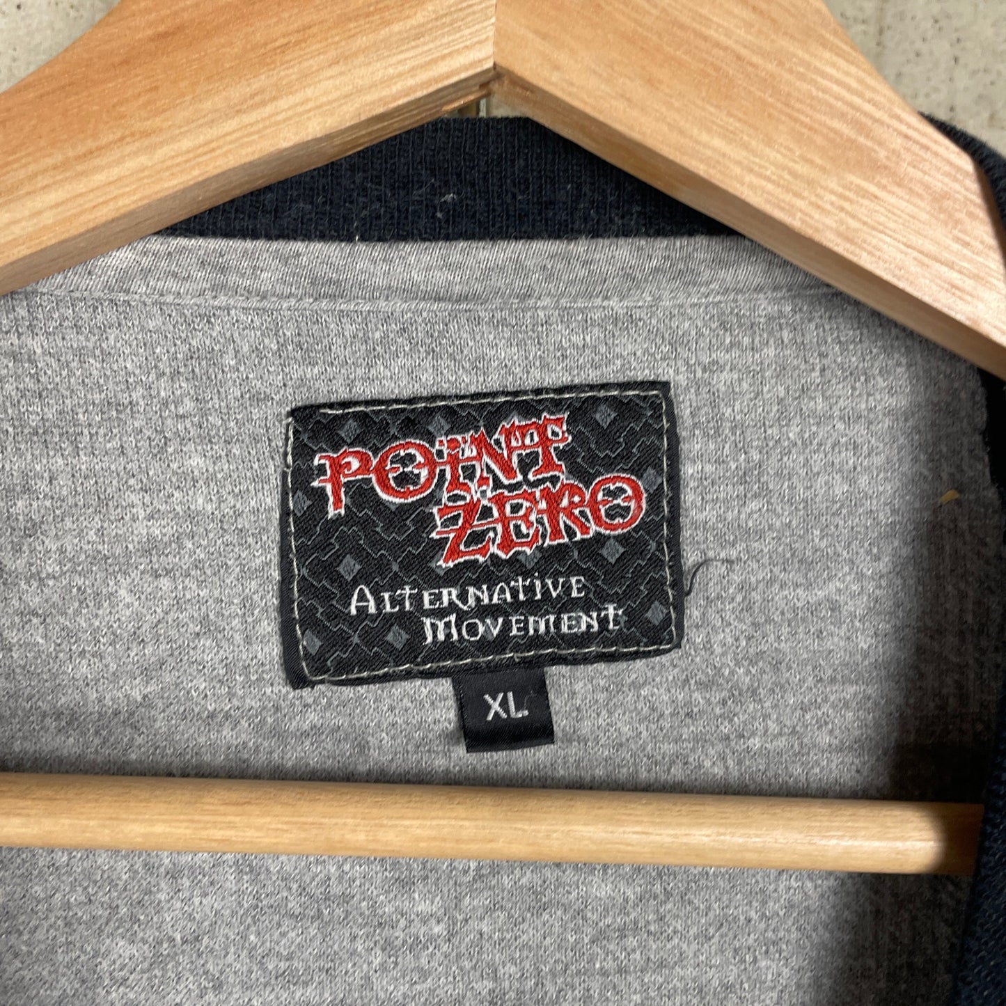 Y2K Point Zero Ribbed Thermal Striped Skater XL Longsleeve