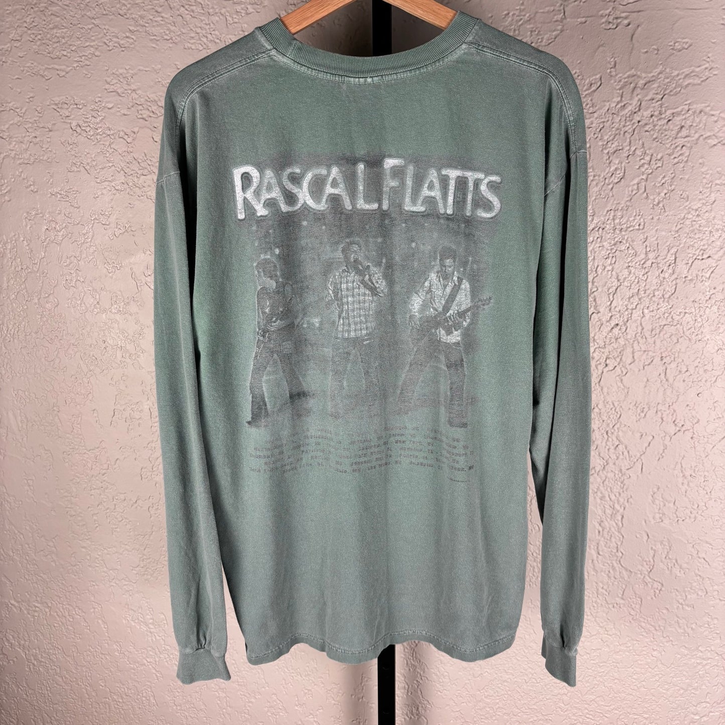 Rascal Flatts Y2K Tour Concert Merch Sage Green Large Longsleeve