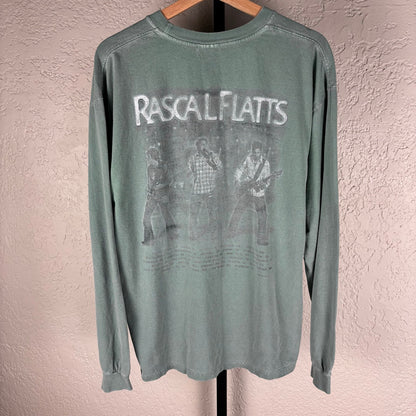 Rascal Flatts Y2K Tour Concert Merch Sage Green Large Longsleeve