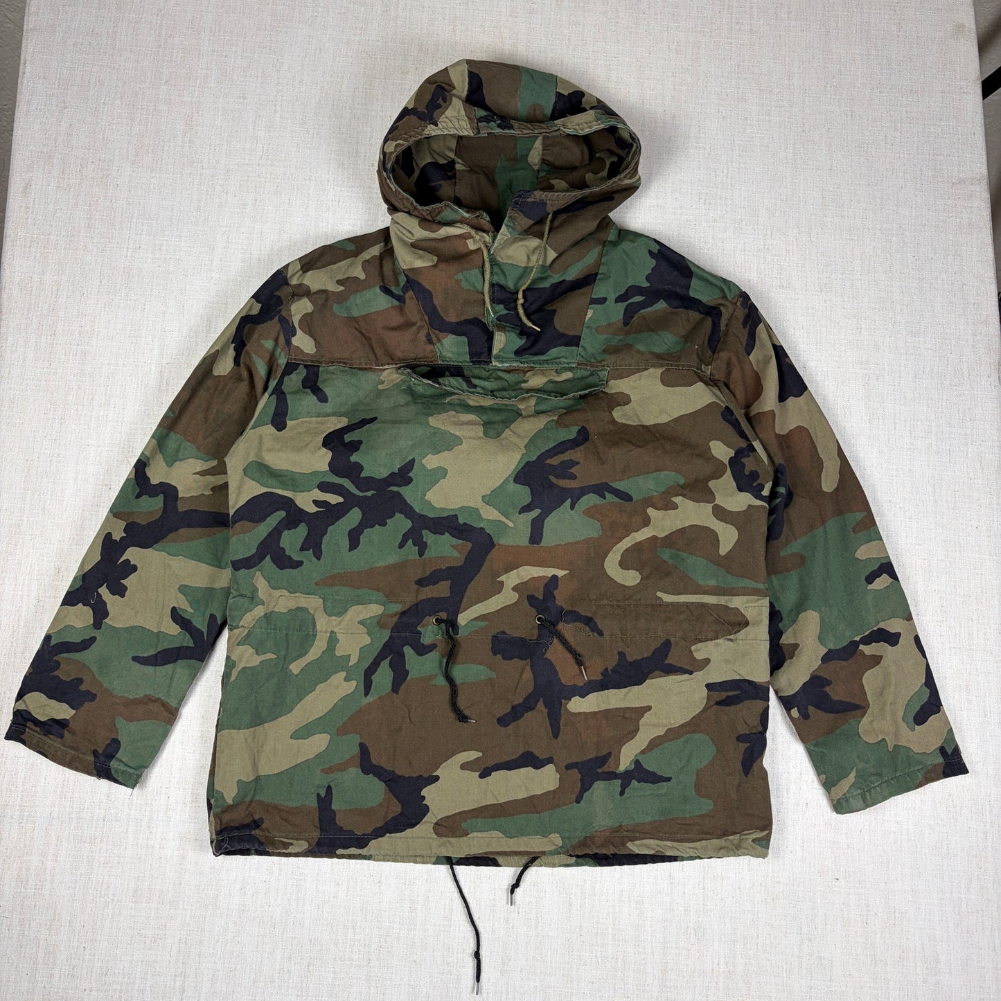 Vintage Military Pullover Parka Army Camo Medium Jacket