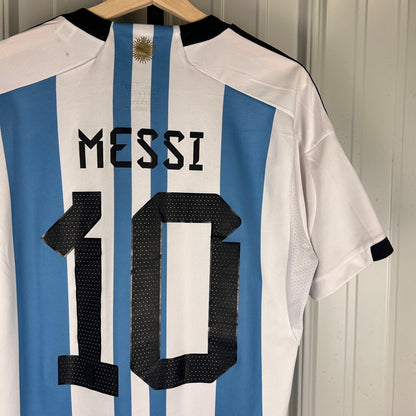 Lionel Messi Adidas 2022 World Cup Argentina XL Slim Fit Aero Ready Jersey
