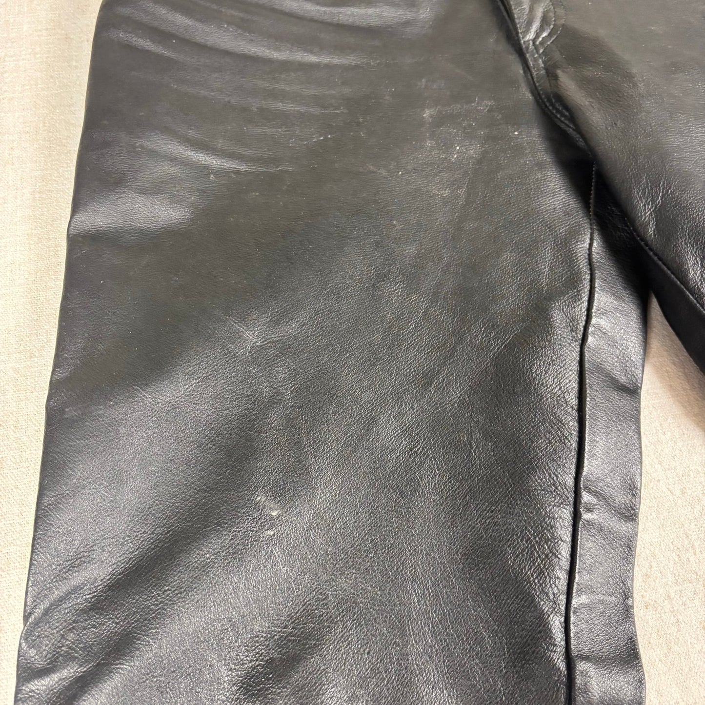 Vintage Leather Pants Intro Sz 30 Lined Biker Black